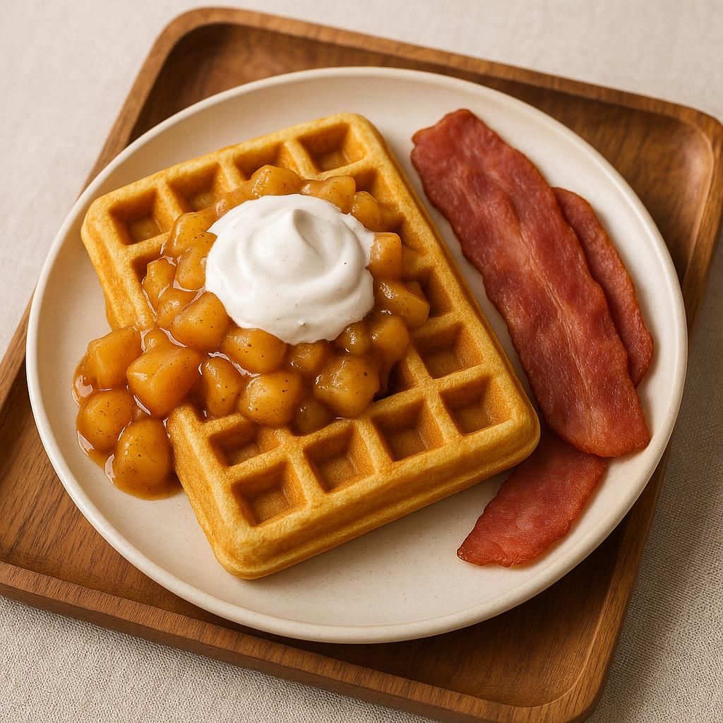 Apple Pie Protein Waffles