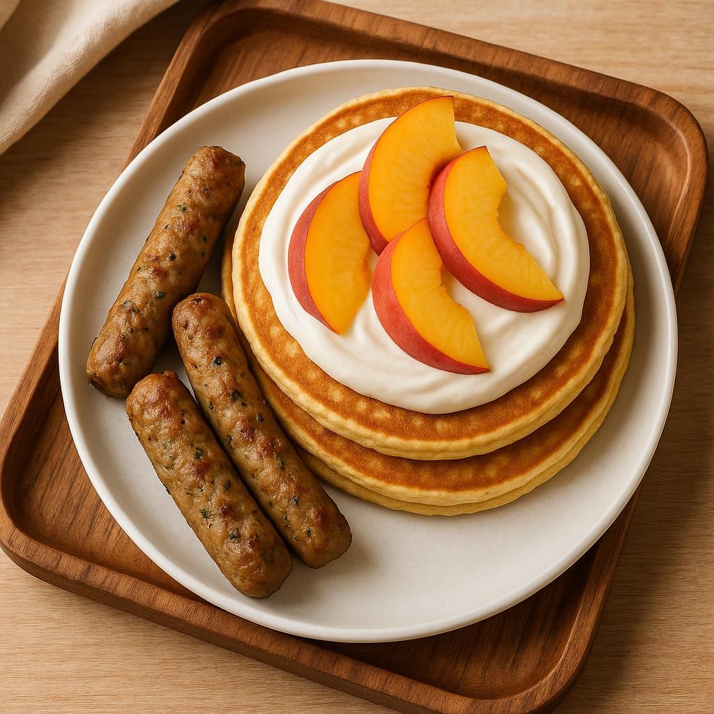 Peach Protein Pancakes